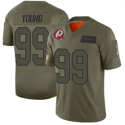 Men's Limited Chase Young Washington Commanders Camo 2019 Salute to Service Jersey