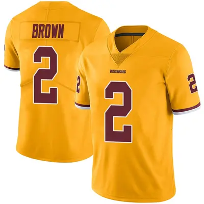 Men's Limited Dyami Brown Washington Commanders Gold Color Rush Jersey