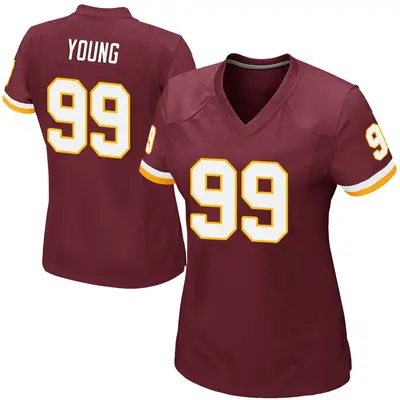 Women's Game Chase Young Washington Commanders Burgundy Team Color Jersey