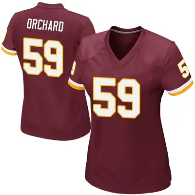 Women's Game Nate Orchard Washington Commanders Burgundy Team Color Jersey