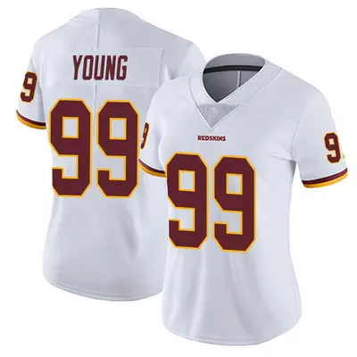Women's Limited Chase Young Washington Commanders White Vapor Untouchable Jersey