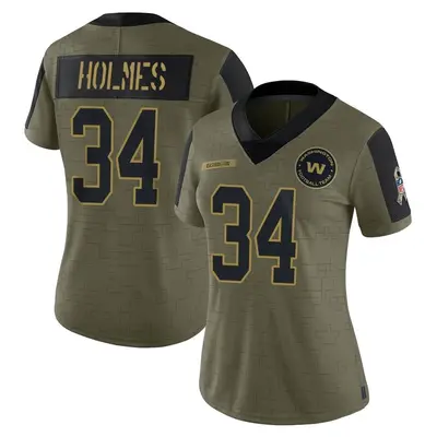 Women's Limited Christian Holmes Washington Commanders Olive 2021 Salute To Service Jersey