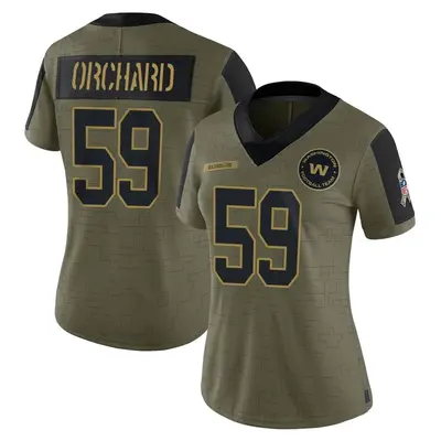 Women's Limited Nate Orchard Washington Commanders Olive 2021 Salute To Service Jersey