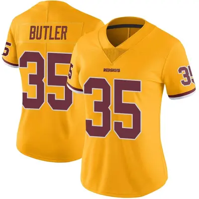 Women's Limited Percy Butler Washington Commanders Gold Color Rush Jersey