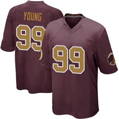 Youth Game Chase Young Washington Commanders Burgundy Alternate Jersey