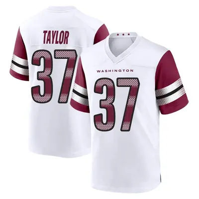 Youth Game Devin Taylor Washington Commanders White Jersey