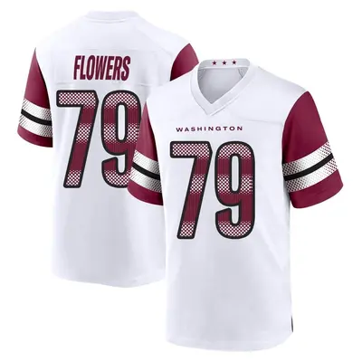 Youth Game Ereck Flowers Washington Commanders White Jersey