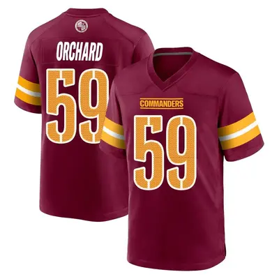Youth Game Nate Orchard Washington Commanders Burgundy Jersey