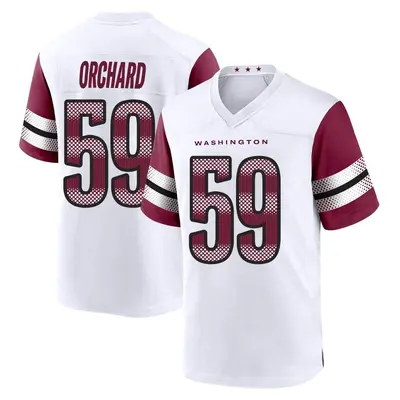 Youth Game Nate Orchard Washington Commanders White Jersey