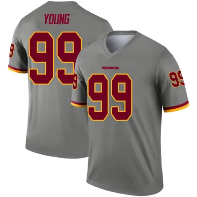 Youth Legend Chase Young Washington Commanders Gray Inverted Jersey