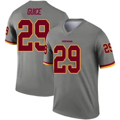 Youth Legend Derrius Guice Washington Commanders Gray Inverted Jersey