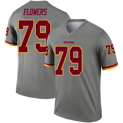Youth Legend Ereck Flowers Washington Commanders Gray Inverted Jersey