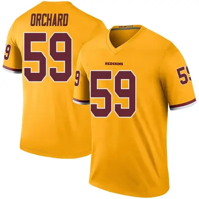 Youth Legend Nate Orchard Washington Commanders Gold Color Rush Jersey