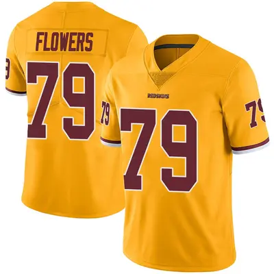 Youth Limited Ereck Flowers Washington Commanders Gold Color Rush Jersey
