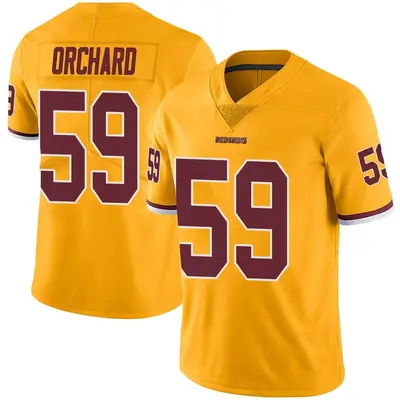 Youth Limited Nate Orchard Washington Commanders Gold Color Rush Jersey