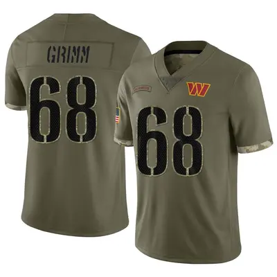 Youth Limited Russ Grimm Washington Commanders Olive 2022 Salute To Service Jersey